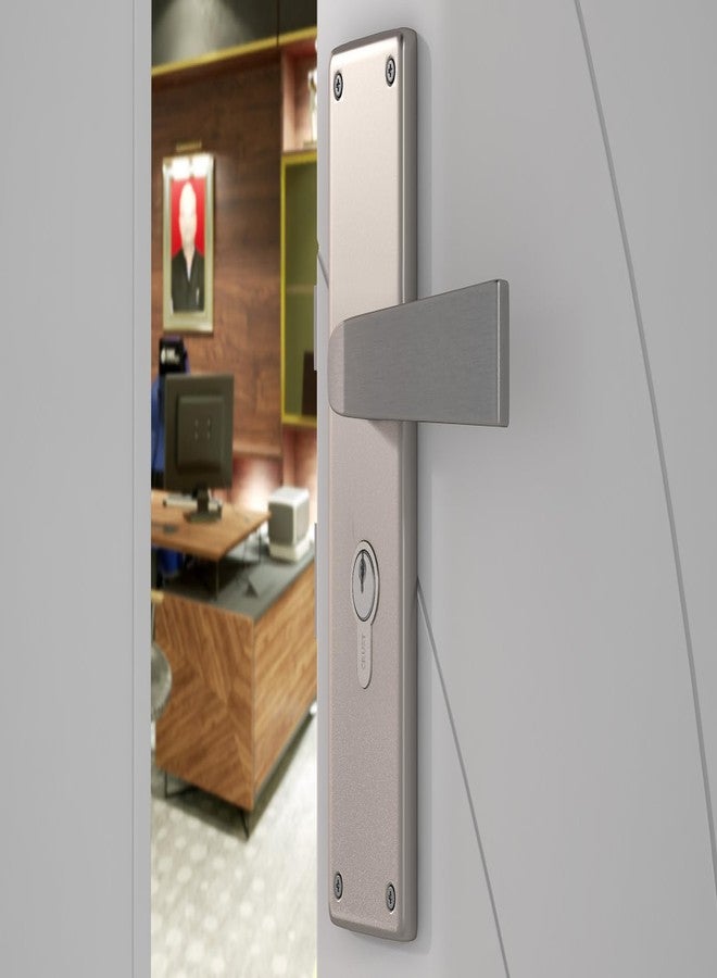 Crust Heavy Duty Mortise Door Lock Set for Main Door, Door Handle Lock Set for Main Door Lock, Office/Hotel/Bathroom (CRZ015, Matt Satin) - Image 2